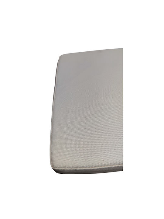 Outdoor Chair Cushion Waterproof Fabric Ecru Colour Zipper 44/39*45*5cm