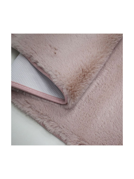 Bedroom Rug Sets 3pcs Super Fluffy Pink Set 2 67x135 & 67x190 Polyester