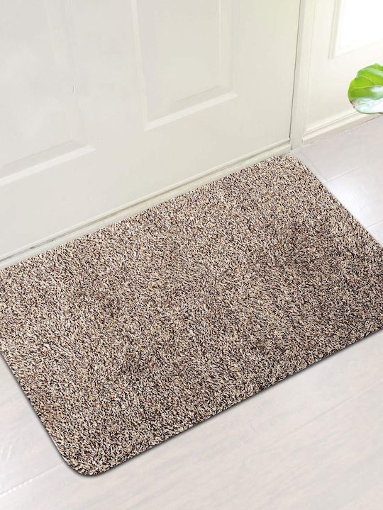 Doormat 45x71cm Non-Slip Backing Beige