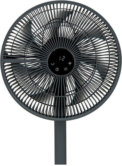 Gruppe Pedestal Fan 50W 35.5cm Diameter with Remote Control Gray