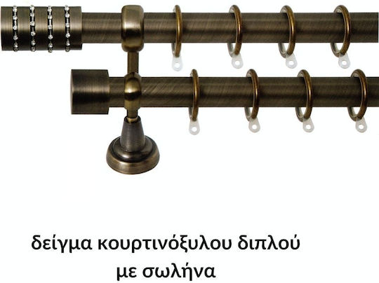 Kουρτινόξυλο Import Φ25 Seria G Nr.5 Oxidat Import Hellas Dublu Interior Tub 160cm