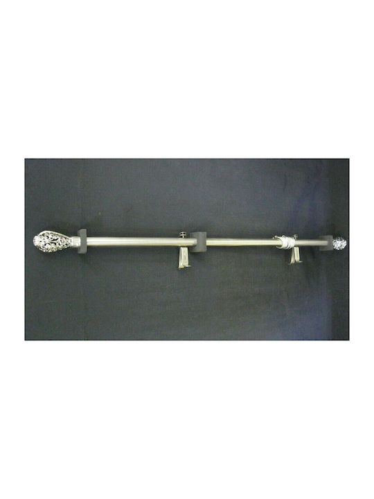 Bară Pliabilă Metalică Pentru Perdele Single 300-300cm Argintie 0200087