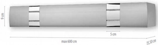 Metallic Pelmet Ma65 Inox Chrome