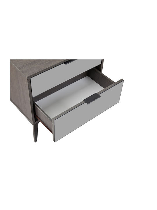 Nachttisch Specchio Schwarz 58x39x55cm