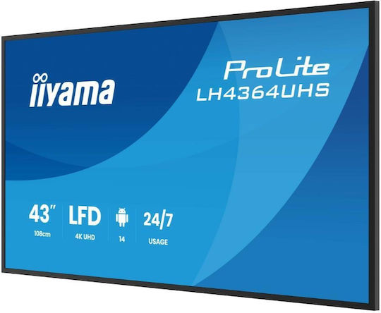 Iiyama LH4364UHS-B1AG Afișaj Public LCD VA 4K UHD 43"