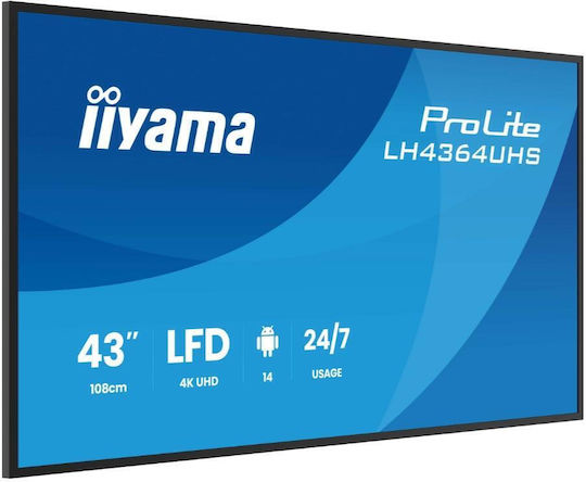 Iiyama LH4364UHS-B1AG Afișaj Public LCD VA 4K UHD 43"