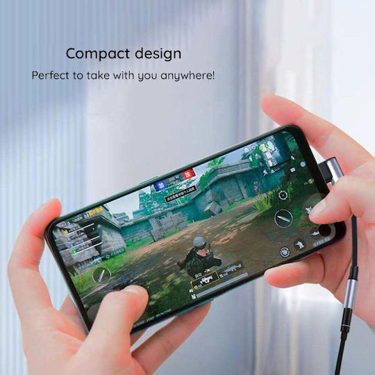 Techsuit USB 2.0 Kabel USB-C männlich - 3,5 mm Buchse Gray 0.1m