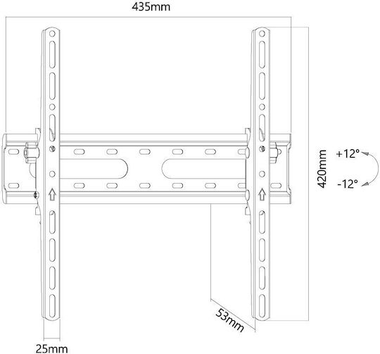 Jolly Line ELB-2355/TILT Suport TV de perete până la 55" și 45kg