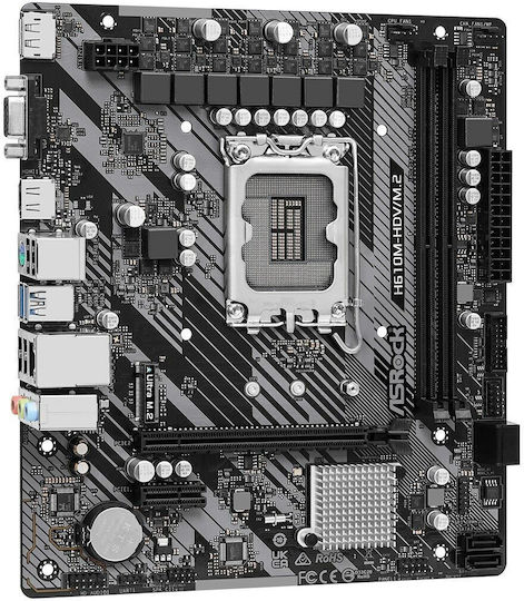 ASRock H610M-HDV/M.2 R2.0 Motherboard Micro ATX με Intel 1700 Socket 90-MXBJH0-A0UAYZ
