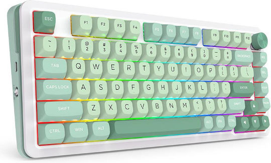 Redragon Cyrus K681CGC PRO Drahtlos Gaming Mechanische Tastatur 75% mit Benutzerdefiniert Silber Schaltern und RGB-Beleuchtung (Englisch US) Weiß