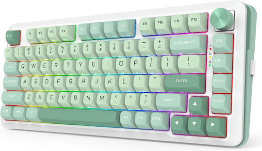 Redragon Cyrus K681CGC PRO Drahtlos Gaming Mechanische Tastatur 75% mit Benutzerdefiniert Silber Schaltern und RGB-Beleuchtung (Englisch US) Weiß