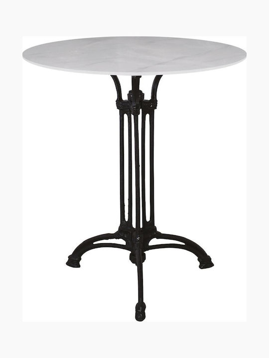 Tisch Bar für kleine Außenbereiche Stabil White, Black 60x60x73.5cm