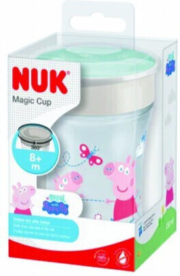 Nuk Παιδικό Ποτηράκι Magic από Πλαστικό Λευκό 230ml για 8m+