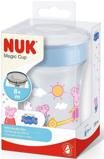 Nuk Παιδικό Ποτηράκι Magic από Πλαστικό Λευκό 230ml για 8m+