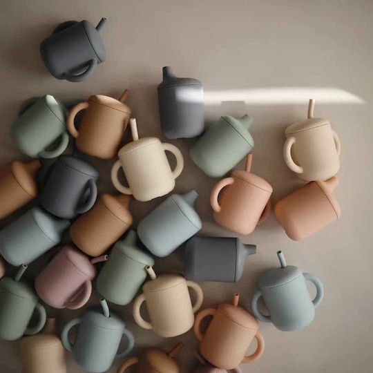 Mushie Baby Cup made of Silicone Beige 175ml for 6m+m+