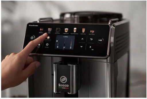 Saeco GranAroma Automatic Espresso Coffee Machine 1500W Pressure 15bar for Cappuccino with Grinder Black SM6582/10