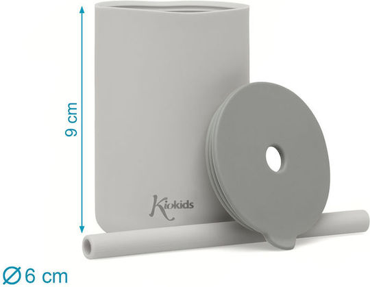 Kiokids Cănițe pentru copii din Silicon Gri 2buc 180ml