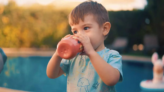Tommee Tippee Παιδικό Ποτηράκι Sippee Cup από Σιλικόνη Πορτοκαλί 390ml για 12m+