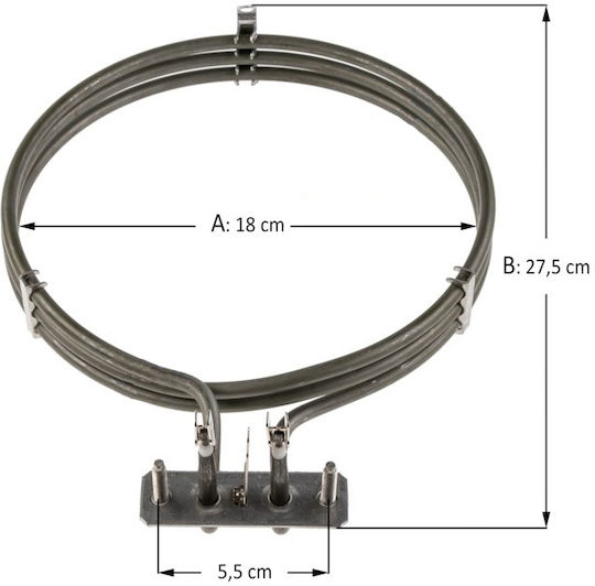 Miele Ofenteil Heizelement Für Ofen Luft 2100W 220V