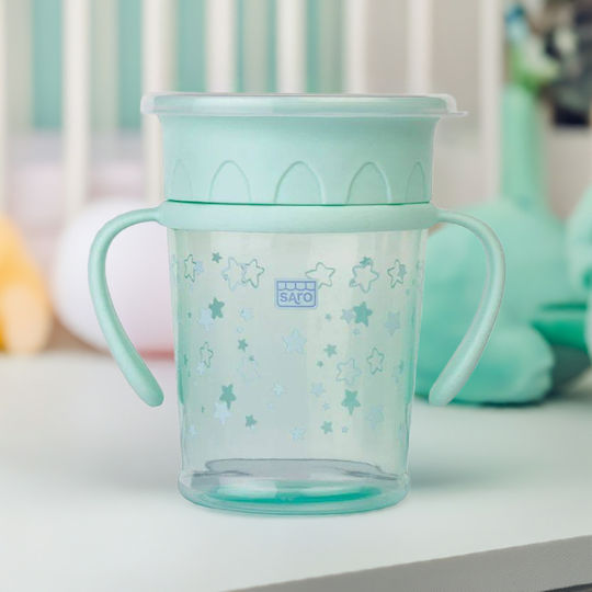 Saro Παιδικό Ποτηράκι από Πλαστικό Πράσινο 225ml για 6m+