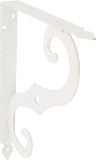 Decorative Ironwork Corner Shelf 150x200 White
