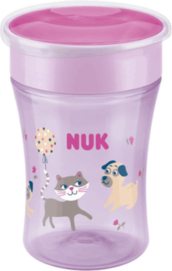 Nuk Παιδικό Ποτηράκι Magic Cup από Σιλικόνη Μωβ 230ml για 8m+