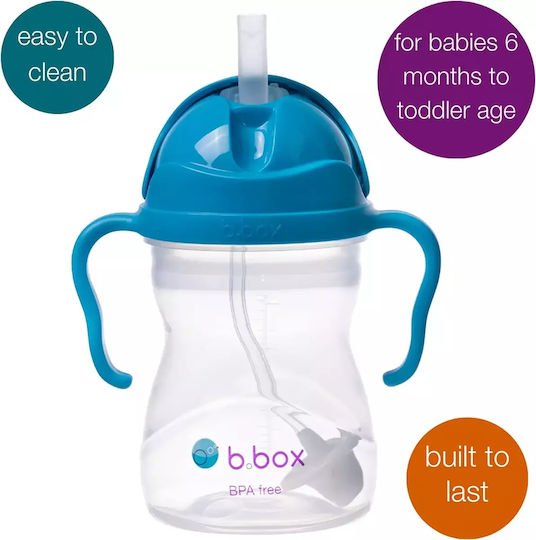 B.Box Kleinkinderbecher aus Plastik Blau 240ml für 6m+m+