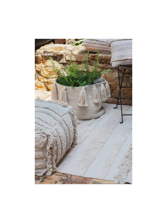 Bean Bag Chair Stool Canals Air Natural Cream 54x54x27cm
