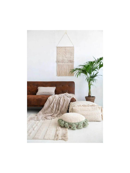 Bean Bag Chair Stool Canals Air Natural Cream 54x54x27cm
