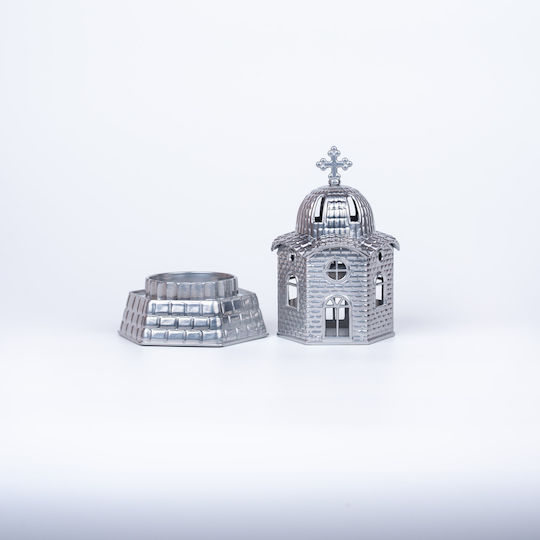 Vigil Oil Lamp Small Metallic Church 5 Different Shades Dimension 17 X 10 Cm