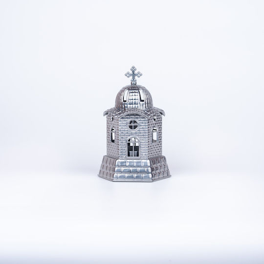 Vigil Oil Lamp Small Metallic Church 5 Different Shades Dimension 17 X 10 Cm