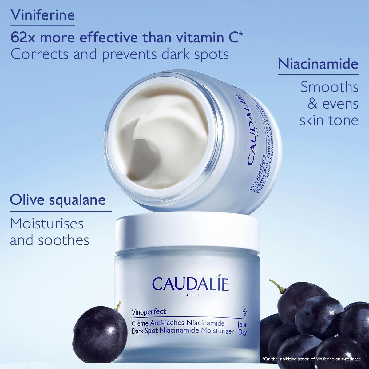 Caudalie Vinoperfect Κρέμα Προσώπου Ημέρας για Ενυδάτωση, Πανάδες & Λάμψη 50ml