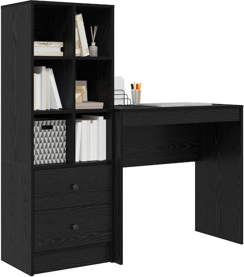 Kinderschreibtisch mit Bibliothek Black Oak 80x40x76cm