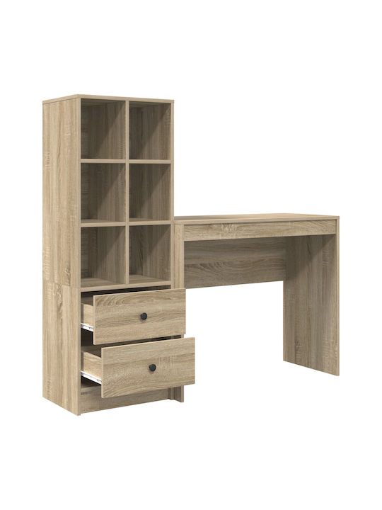 Kids Desk with Library Somona Beech 90x40x76cm