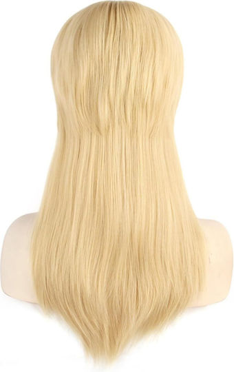 Fvcent Perucă Vintage Retro Stil Dreaptă Blondă Cu Breton Circumferință 50 Cm
