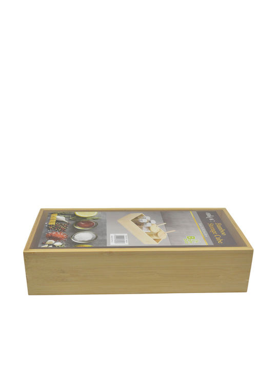 Ankor Καλάθι Αποθήκευσης Bamboo με Καπάκι 15x30.5x6.8cm