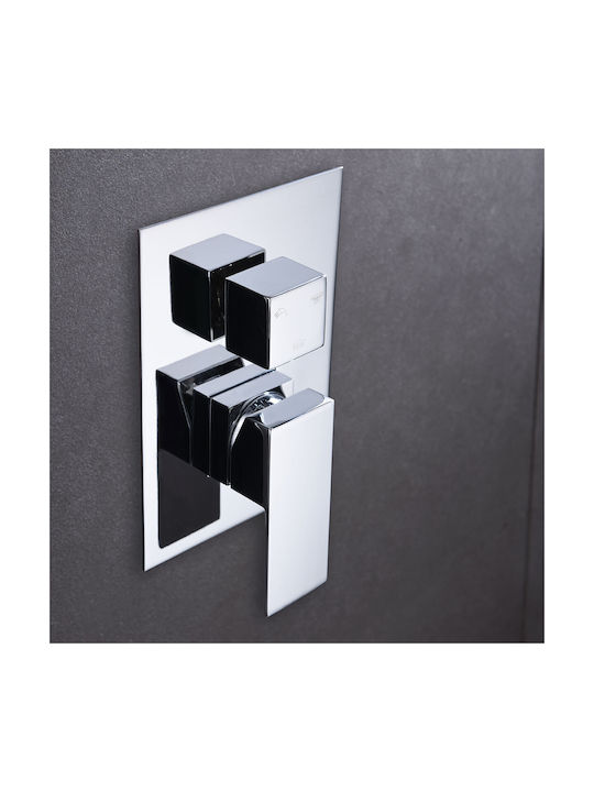 Excel Alma Aurora Built-in Set 2 Exits Mixer Hand Shower & Shower Head 30x30