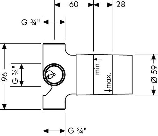 Hansgrohe 3-Way Diverter Built-In Shower Faucet