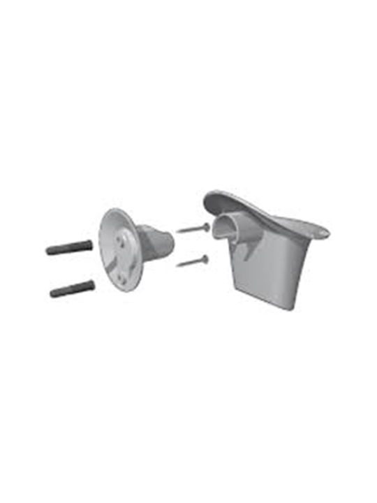 Bathroom Hook Hanger Set of 2 Pieces 7.1x9.1x7.3cm Plastic Wall-Mounted Screws Transparent Bama Italy