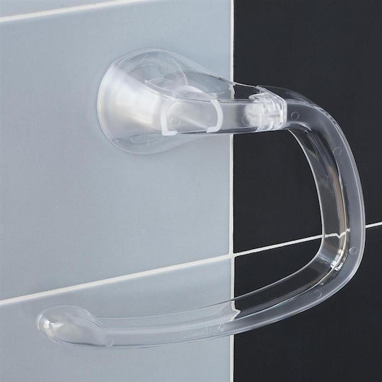 Bathroom Towel Rack 24.3x7.4x19.8cm Plastic Wall-Mounted Screws Transparent Bama Italy