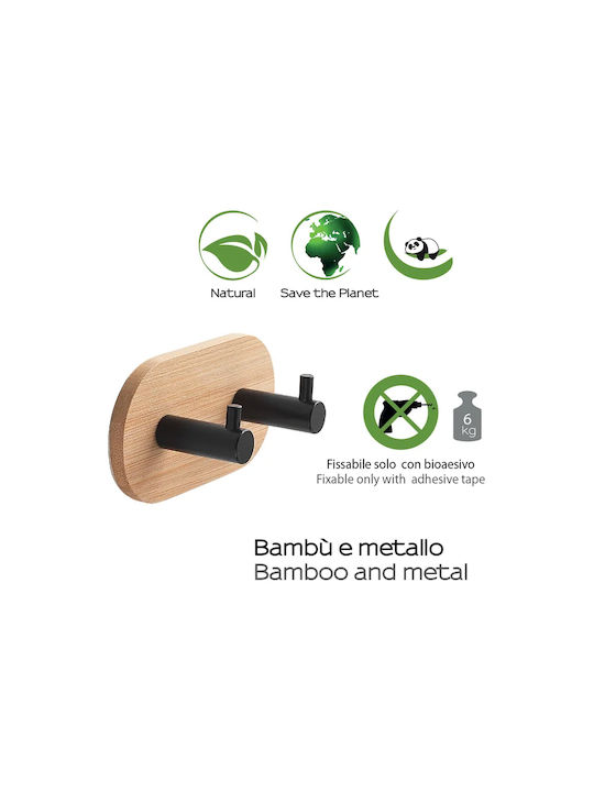 Double Hook Juncos Bamboo Matt Black Gedy