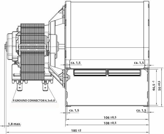 Centrifugal Fan Ebm Rld76/0086za59-3030lh