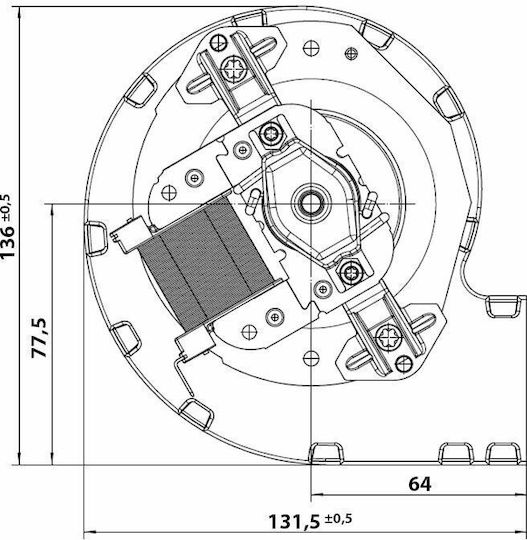 Centrifugal Fan Ebm Rld76/0086za59-3030lh