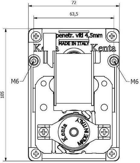 Мотор със зъбни колела за пелетна печка Kenta K9177297 4rpm Ambiente E Calore Karmek One Italflame