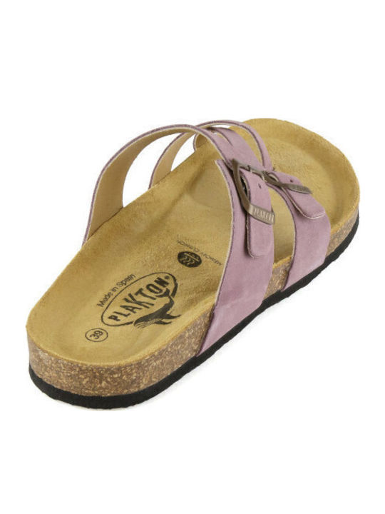 Bombay Leather Women's Flat Sandals Anatomic Afelpado Malva