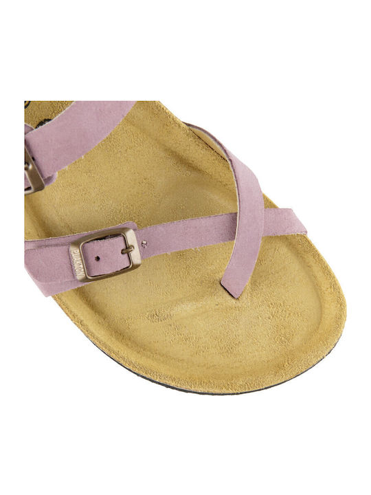 Bombay Leather Women's Flat Sandals Anatomic Afelpado Malva