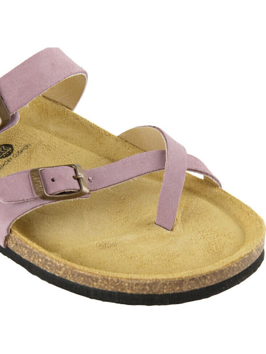 Bombay Leather Women's Flat Sandals Anatomic Afelpado Malva