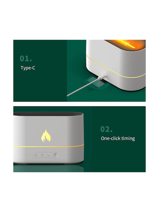 Система за Ароматерапия Флам Flame Aroma Diffuser Овлажнител Черен