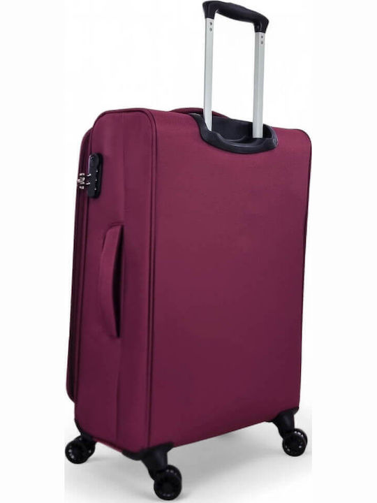 Medium Suitcase 42x23x67 Cm – 2.6 Kg Fabric Forecast W24901-24 Expansion & TSA Lock Burgundy