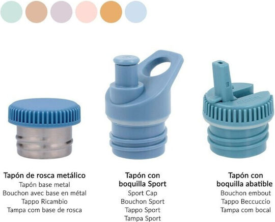Tutete Анталактическо Капаче за Термос 350ml / 500ml Светлосин